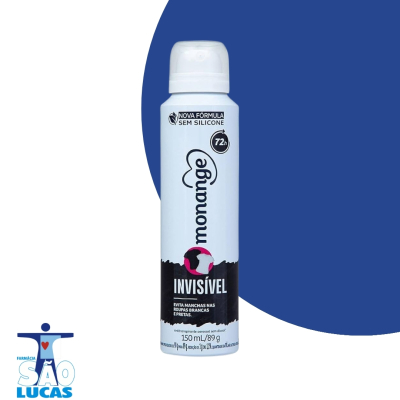DESODORANTE AEROSOL MONANGE INVISIVEL 150ML