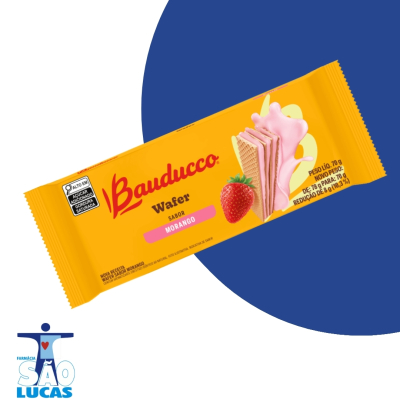 Biscoito bauducco wafer morango 92gr