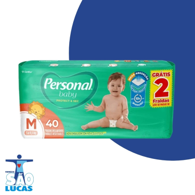 Fralda personal baby mega m 40un