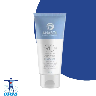 Protetor solar anasol facial fps90 clareador 60gr 449