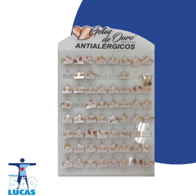 Brinco zirconia gota ouro pequeno