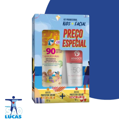 Kit protetor solar anasol kids fps90 100g + fps50-60g