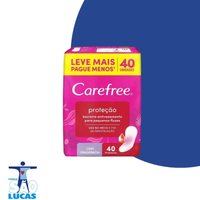 absorvente carefree original protecao 40un