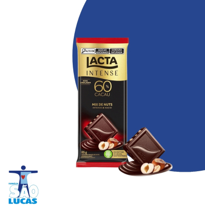 Barra lacta intense mix nuts 60% 85gr
