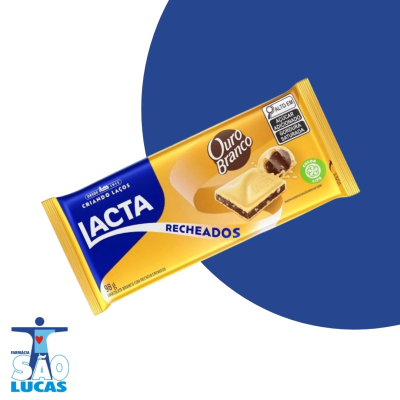 Barra de chocolate lacta ouro branco 98gr
