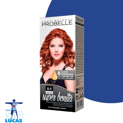 Tinta probelle kit 8.4 louro claro acobreado