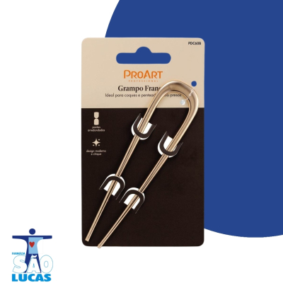 Grampo frances proart dourado
