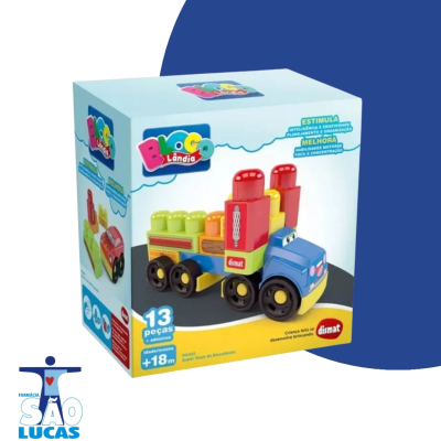 Brinquedo blocolandia educativo super truck 18pcs 2527/mk419