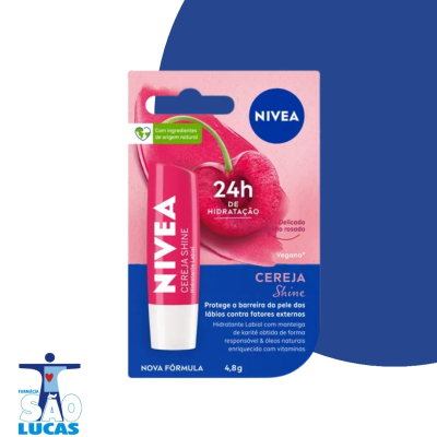 Protetor labial nivea shine cereja 4.8gr