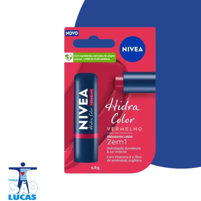 Protetor labial nivea color vermelho 4.8gr