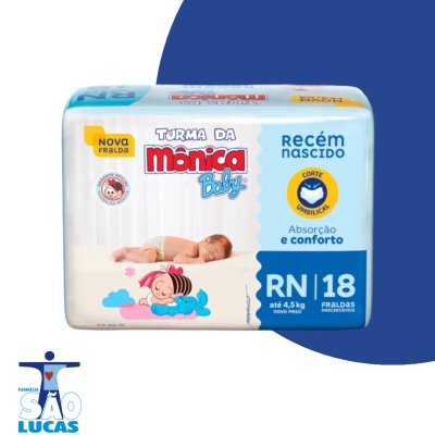 Fralda turma da monica baby jumbinho m 18un
