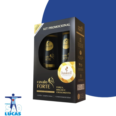 Kit shampoo+condicionador haskell cavalo forte 500ml