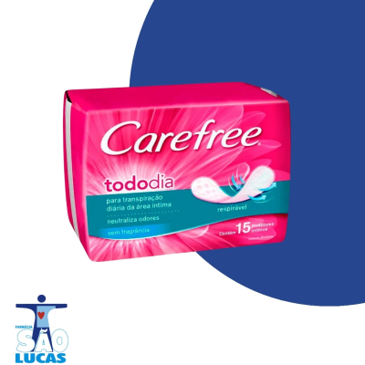 Absorvente carefree tododia s/perf 15un