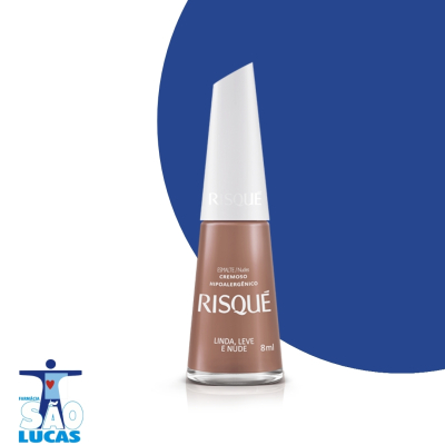 Esmalte risque cr nude linda leve e nude 8ml bl