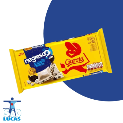 Barra de chocolate garoto chocolate branco negresco 80gr