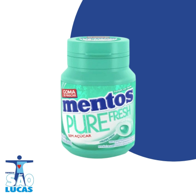 Chiclete mentos fresh menta verde pote 56gr