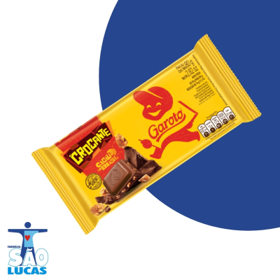 Barra de chocolate garoto crocante 80gr