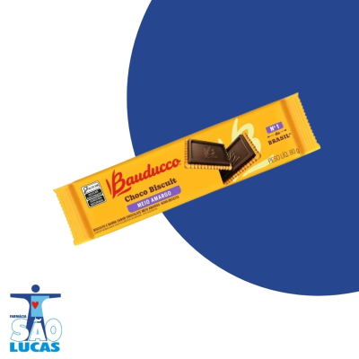Chocolate biscuit bauducco meio amargo 80gr
