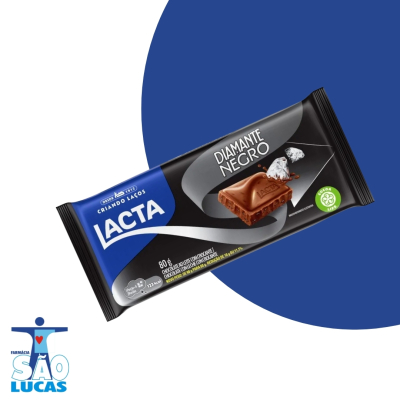 Barra de chocolate lacta diamante negro 80gr