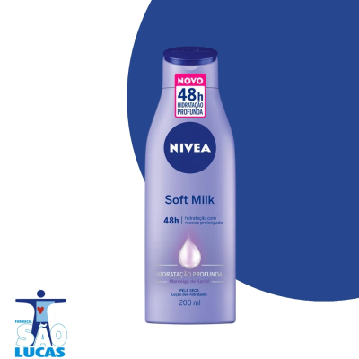 Loção hidratante nivea soft milk 200ml