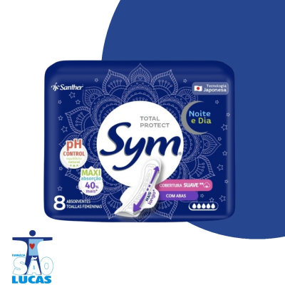 Absorvente sym suave noturno c/ab 8un