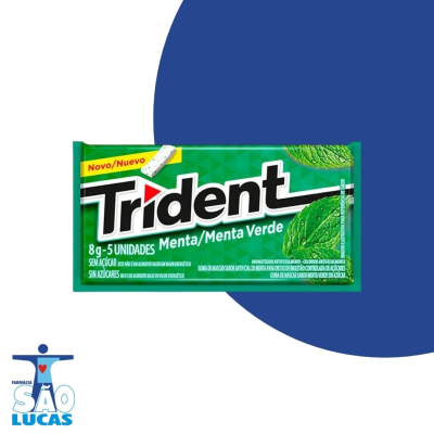 Chiclete trident menta verde un
