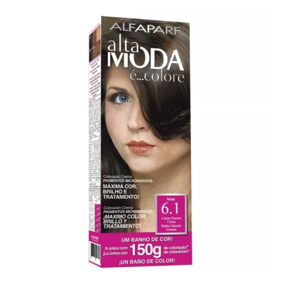 Tint alfaparf alta moda 6.1 louro escuro cinza
