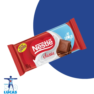 Barra de chocolate nestle classic ao leite 80gr