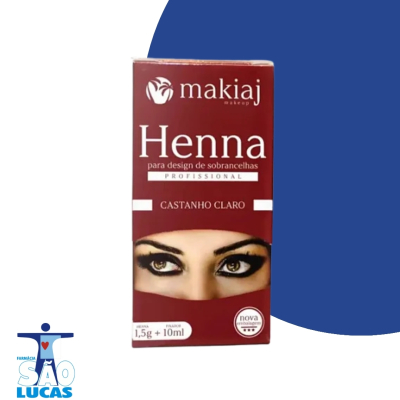 Henna sobrancelha makiaj castanho medio 1.5gr dm420