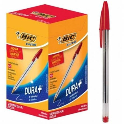 Caneta bic cristal vermelha un