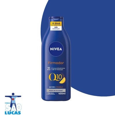 Loção hidratante nivea firmadora pele seca q10 400ml
