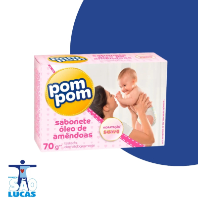 Sabonete em barra pom pom oleo amendoas 80gr