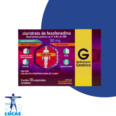 Cloridrato de Fexofenadina 180mg 10cpr ran