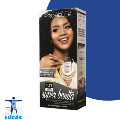 Tinta probelle kit 1.77 preto azulado intenso