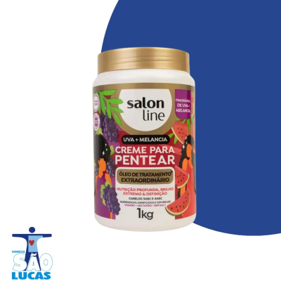 Creme para pentear salon line cond uva+melanicia oleo