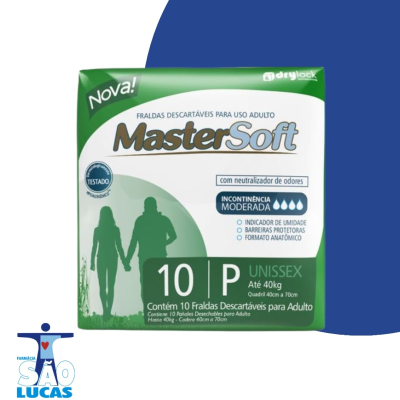 Fralda mastersoft p 10un