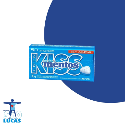 Mentos kiss menta sem acucar 35gr