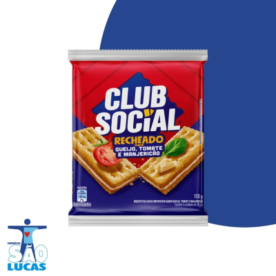 Biscoito club social queijo/tomate/manjericao 106gr