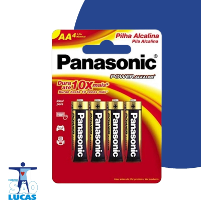 Pilha panasonic power alc aa 4un