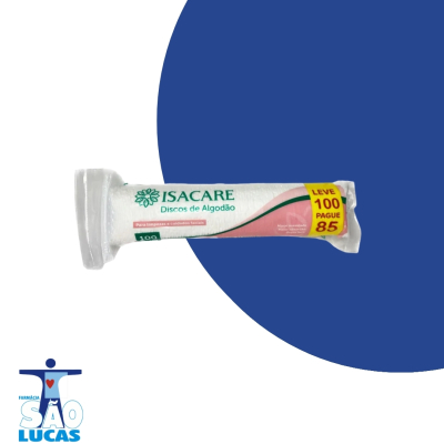 Algodao disco isacare 100un