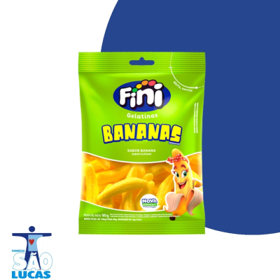 Balas gelatina fini bananas 90gr