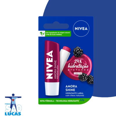 Protetor labial nivea shine amora 4.8gr