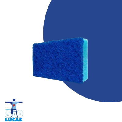 Esponja azulim dupla face antirrisco azul