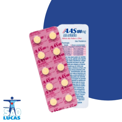 AAS Infantil 100mg 10 Comprimidos