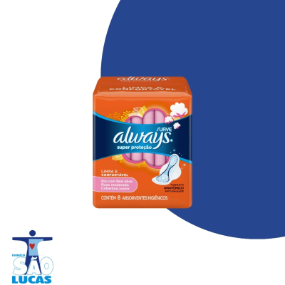 Absorvente always basic prot sc c/abas p 8un