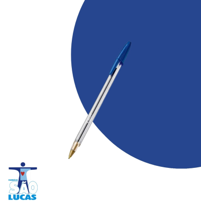 Caneta bic cristal azul un