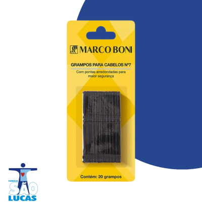 Grampo p/cab marco boni preto n7 20un 637bt