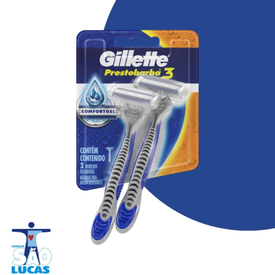 aparelho de barbear gillette pres 3 masc 2un