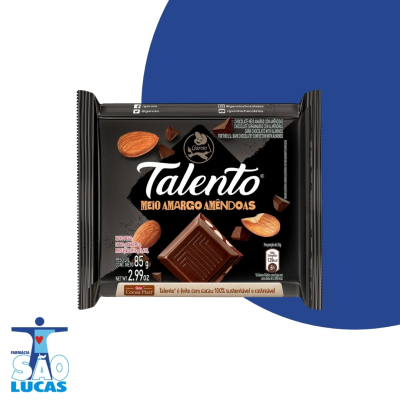 Talento meio amargo amendoas 90gr