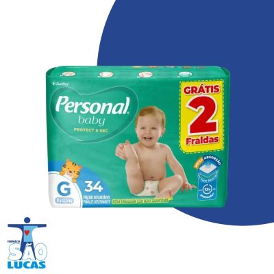 Fralda personal baby mega g 34un